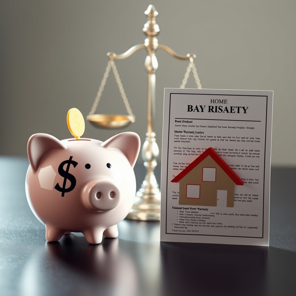 A photorealistic illustration comparing a piggy bank with a dollar sign on one side and a
