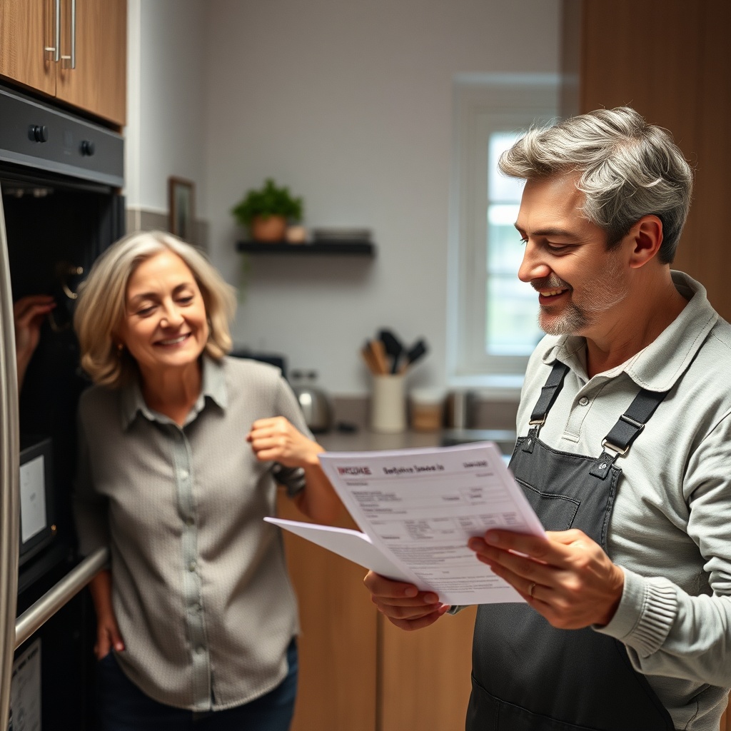 A relaxed homeowner in a kitchen